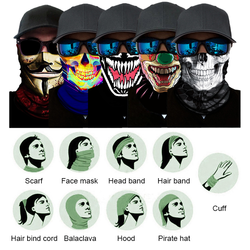 قناع وجه ثلاثي الأبعاد بتصميم  - مراجعة Motorcycle Neck Gaiter Balaclava وسعره