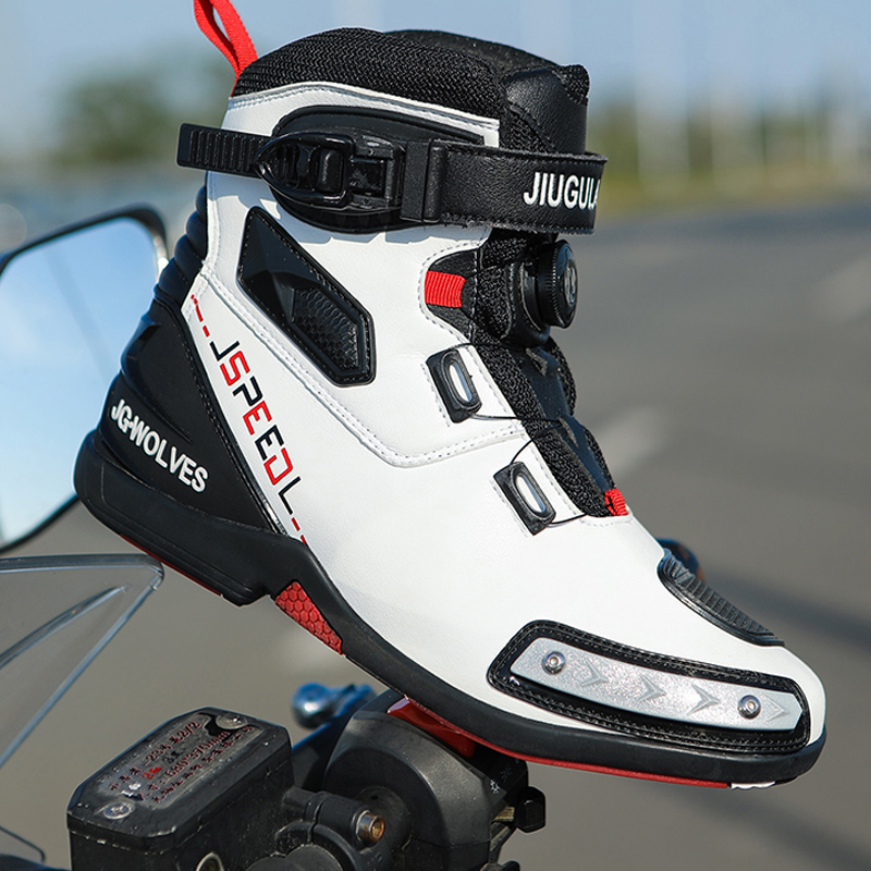 أحذية دراجات نارية جديدة للرجا - مراجعة Motorcycle Boots Waterproof Riding وسعره