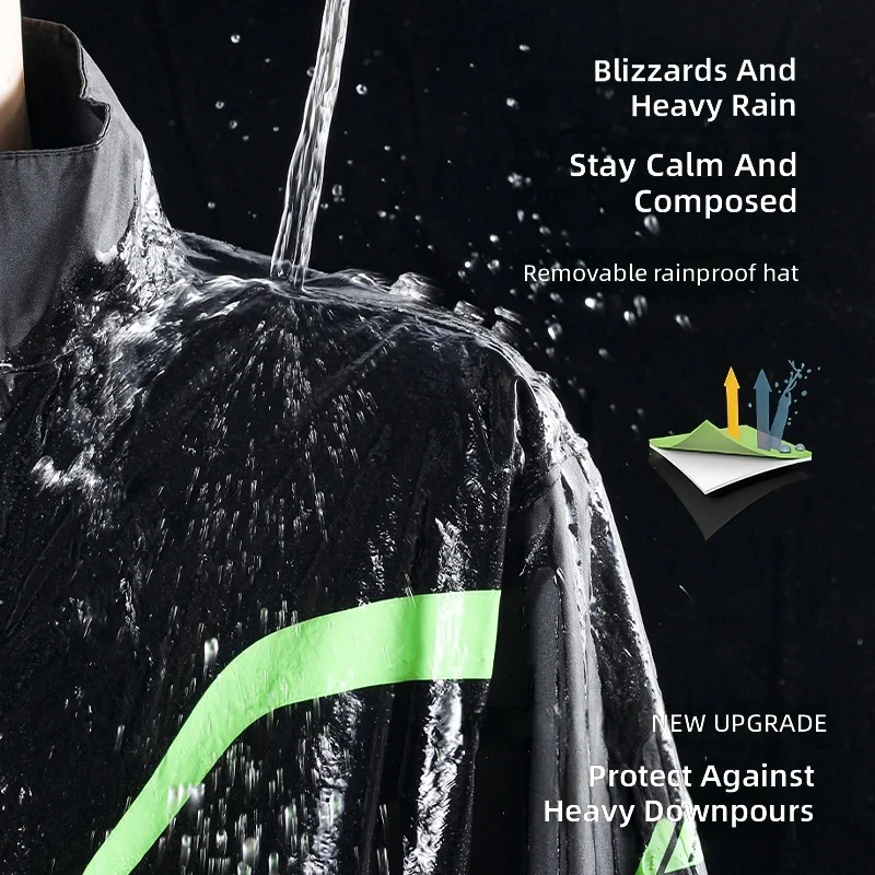 بدلة واقية من المطر للدراجات ا - مراجعة Motorcycle Rain Suit 2 Piece وسعره