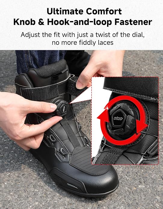 أحذية ركوب الدراجات النارية مق - مراجعة Motorcycle Boots Waterproof Riding وسعره