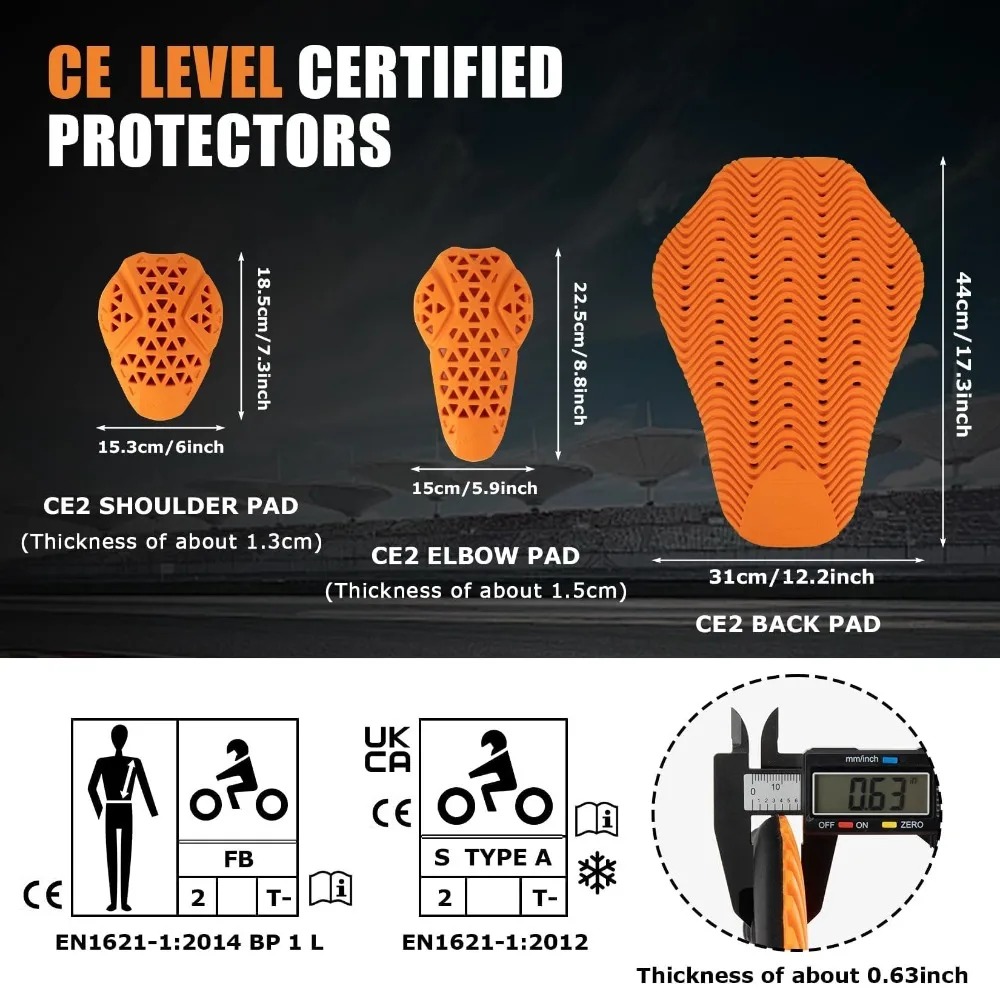 كامل CE المستوى 2 معتمد دراجة  - مراجعة Motorcycle Back Protector Ce Level 2 وسعره