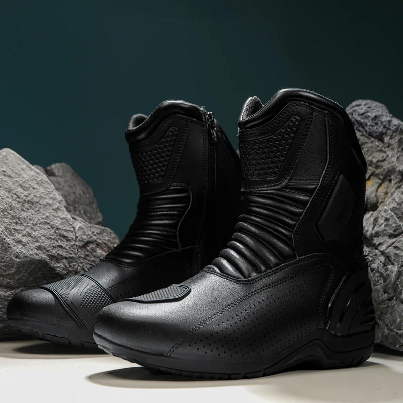 أحذية دراجات نارية، أحذية سباق - مراجعة Motorcycle Boots Waterproof Riding وسعره