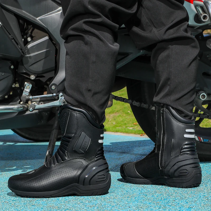 أحذية دراجات نارية، أحذية سباق - مراجعة Motorcycle Boots Waterproof Riding وسعره