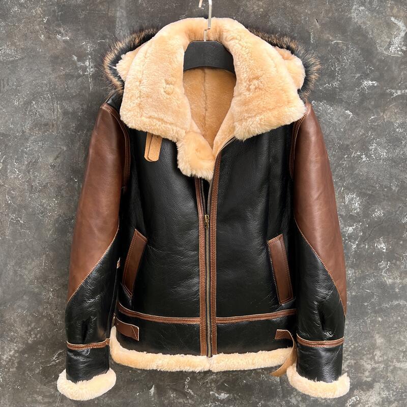 الرجال سترة جلدية حقيقية ، سمي - مراجعة Leather Motorcycle Jacket Biker وسعره