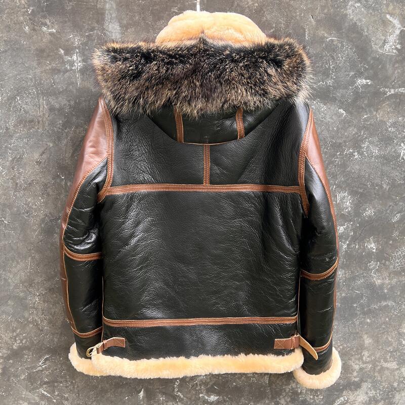 الرجال سترة جلدية حقيقية ، سمي - مراجعة Leather Motorcycle Jacket Biker وسعره
