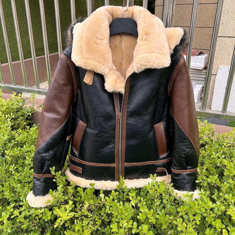 الرجال سترة جلدية حقيقية ، سمي - مراجعة Leather Motorcycle Jacket Biker وسعره