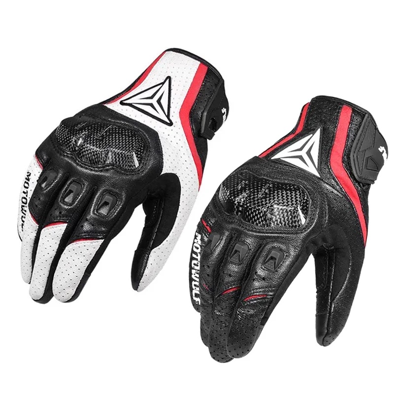 قفازات دراجات نارية من الجلد ا - مراجعة Motorcycle Gloves Leather Knuckle وسعره