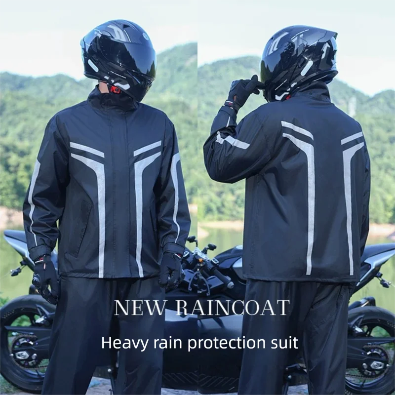 بدلة واقية من المطر للدراجات ا - مراجعة Motorcycle Rain Suit 2 Piece وسعره