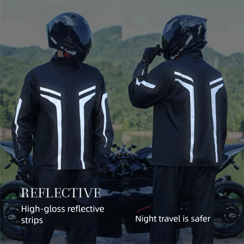 بدلة واقية من المطر للدراجات ا - مراجعة Motorcycle Rain Suit 2 Piece وسعره