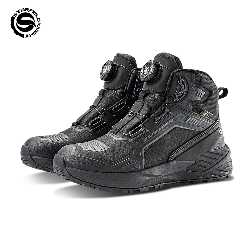 أحذية SFK السوداء الواقية للدر - مراجعة Motorcycle Boots Waterproof Riding وسعره