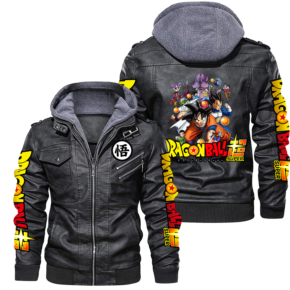 جاكيت جلد جديد بتصميم دراغون ب - مراجعة Leather Motorcycle Jacket Biker وسعره