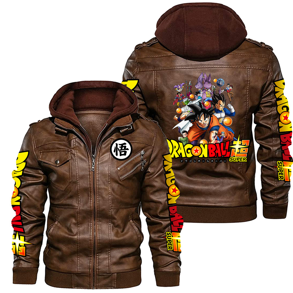 جاكيت جلد جديد بتصميم دراغون ب - مراجعة Leather Motorcycle Jacket Biker وسعره