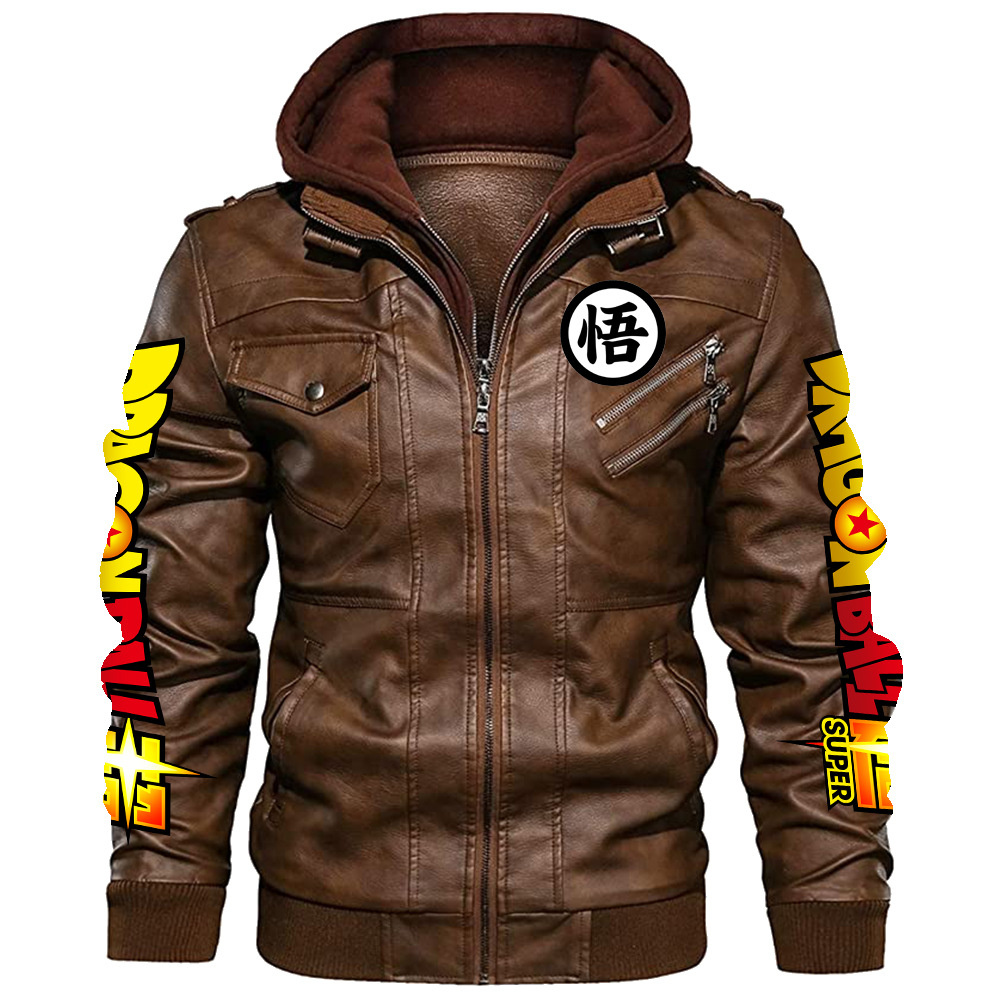 جاكيت جلد جديد بتصميم دراغون ب - مراجعة Leather Motorcycle Jacket Biker وسعره