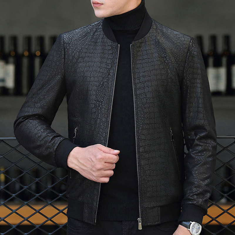 الربيع/الشتاء سترة جلد طبيعي ل - مراجعة Leather Motorcycle Jacket Biker وسعره