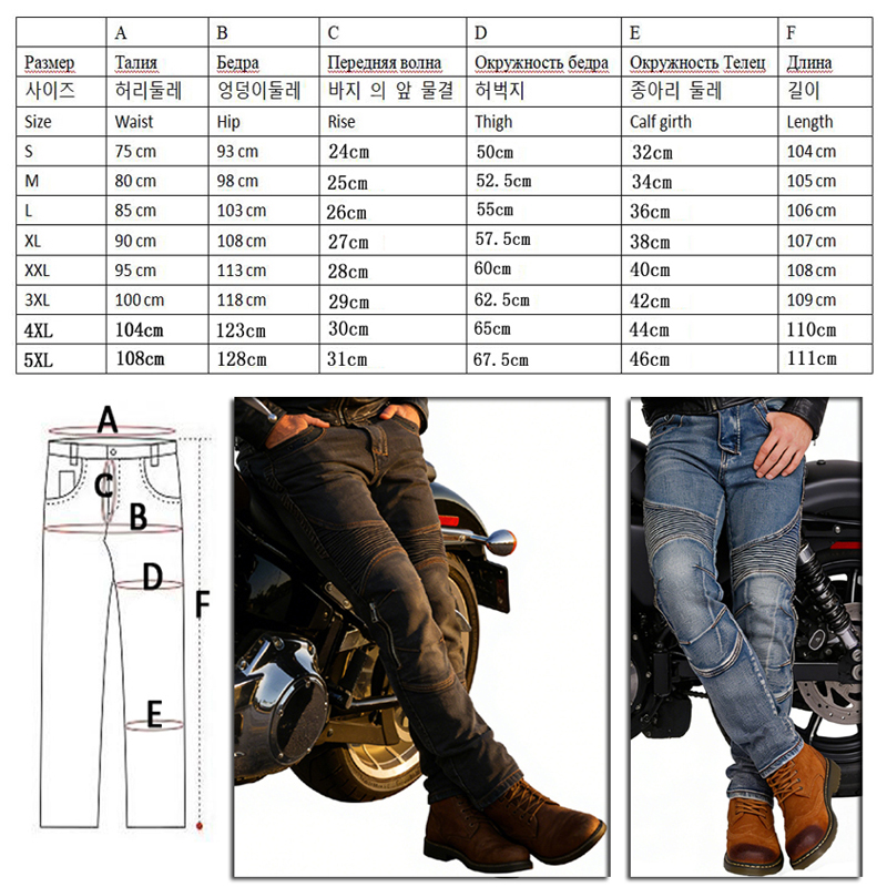 بنطلون جينز رجالي من الكيفلار  - مراجعة Motorcycle Pants Riding Armored وسعره
