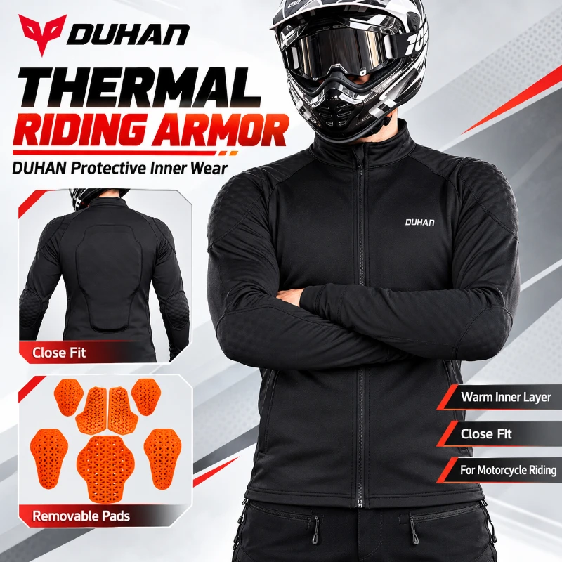 سترة دراجات نارية حرارية من DU - مراجعة Motorcycle Jacket Thermal Liner وسعره